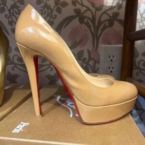 Christian Louboutin Beige Patent Heels